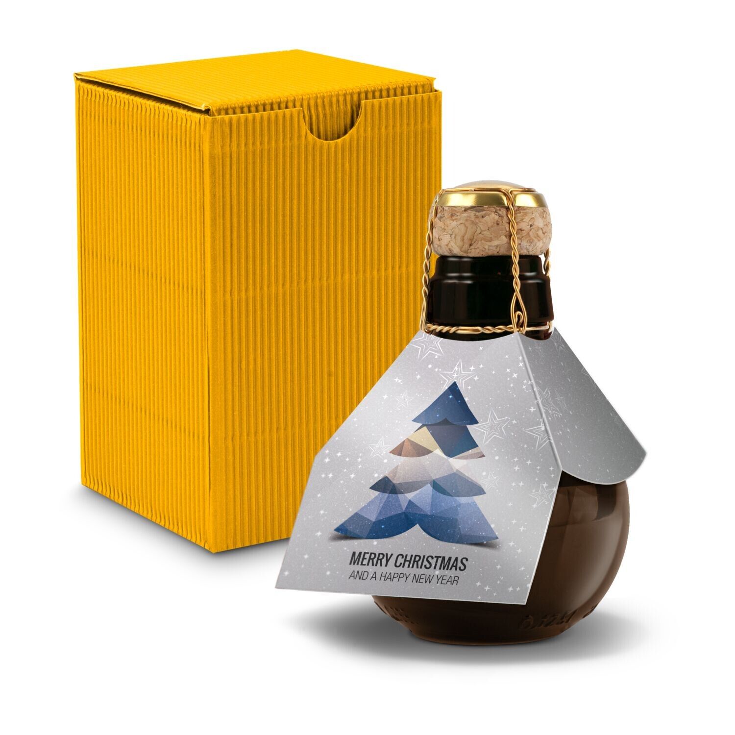 Kleinste Sektflasche der Welt - Merry Christmas 125ml - gelb-507