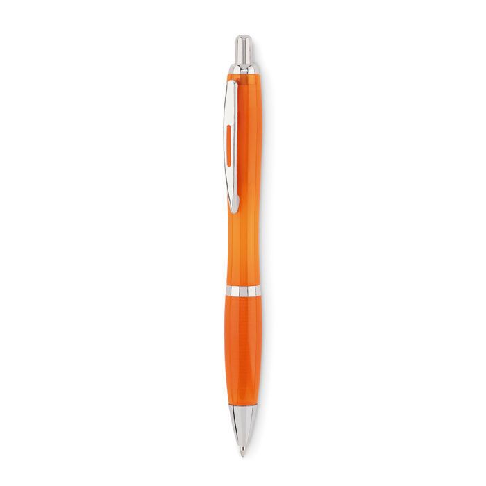 Druckkugelschreiber RPET RIO RPET - transparent orange-192