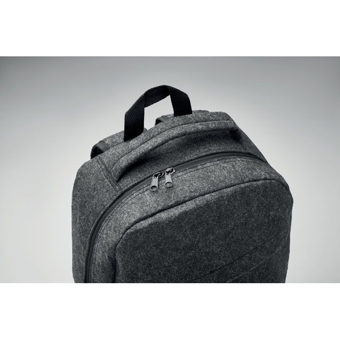 13" Laptop Rucksack RPET-Filz LLANA - steingrau-812