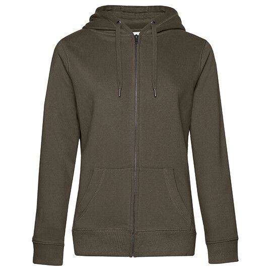 QUEEN Zipped Hood Jacket_° für Damen - khaki - XXL-459