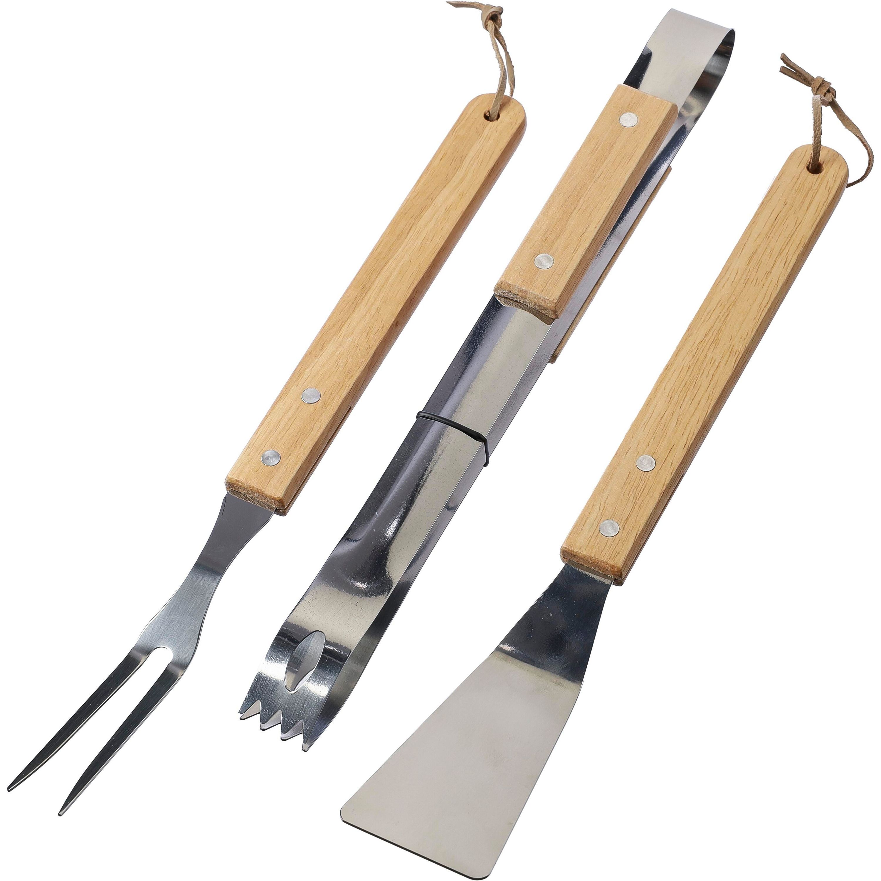 Grill-Set aus Edelstahl Kaitlyn - braun-591