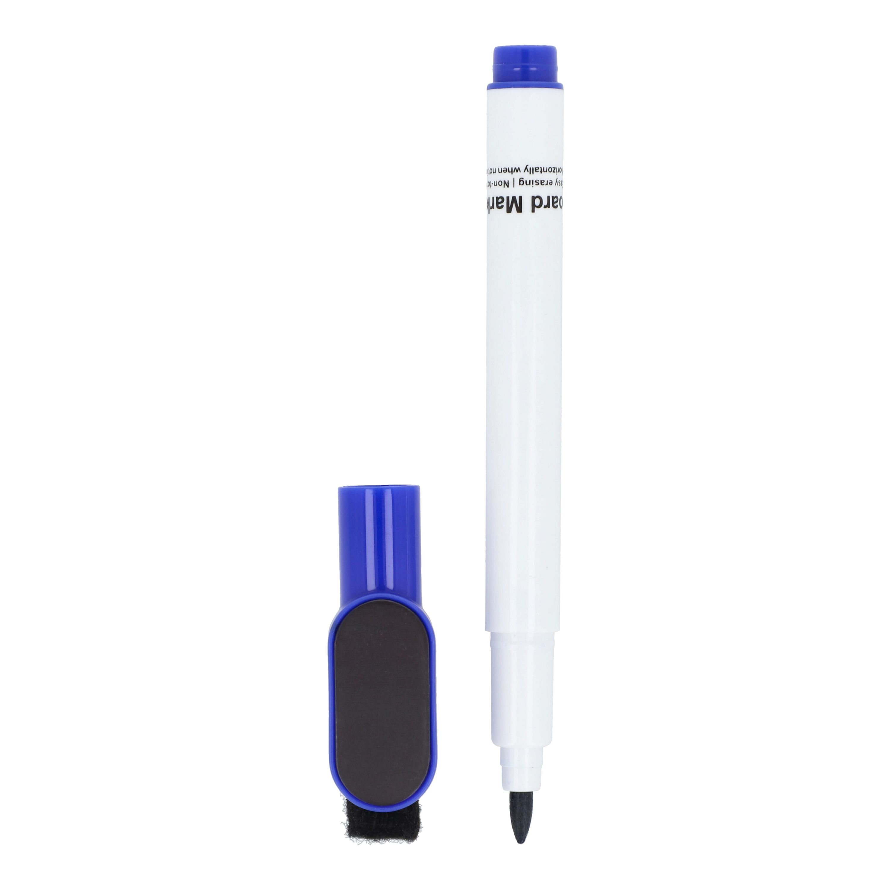 Whiteboard-Marker mit Magnet und Wischer - blau-747