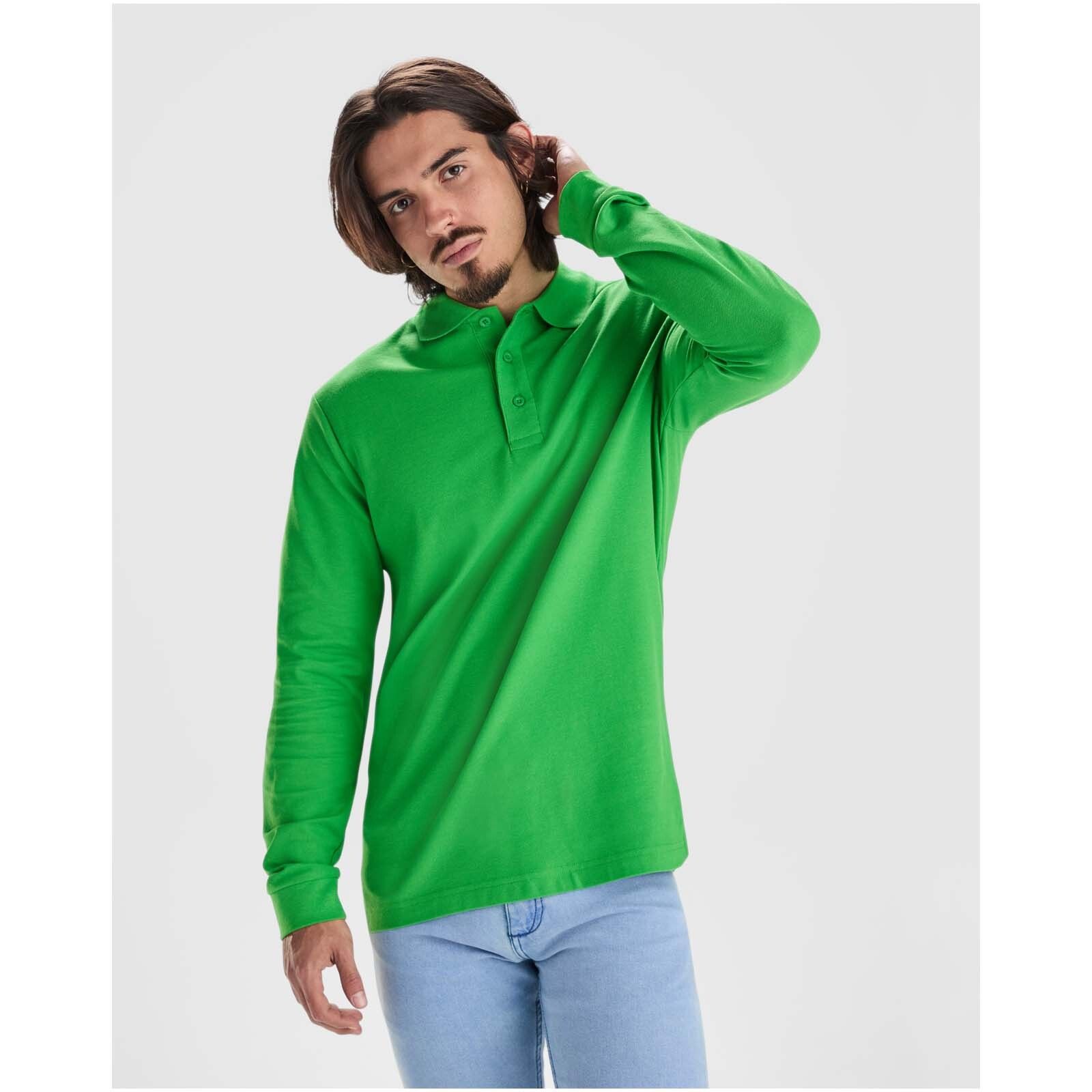 Estrella Langarm Poloshirt für Herren - schwarz - M-217