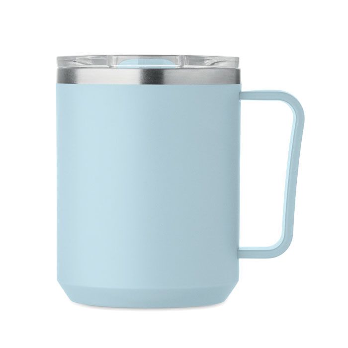 Doppelwandiger Becher 400ml COCOA - babyblau-490