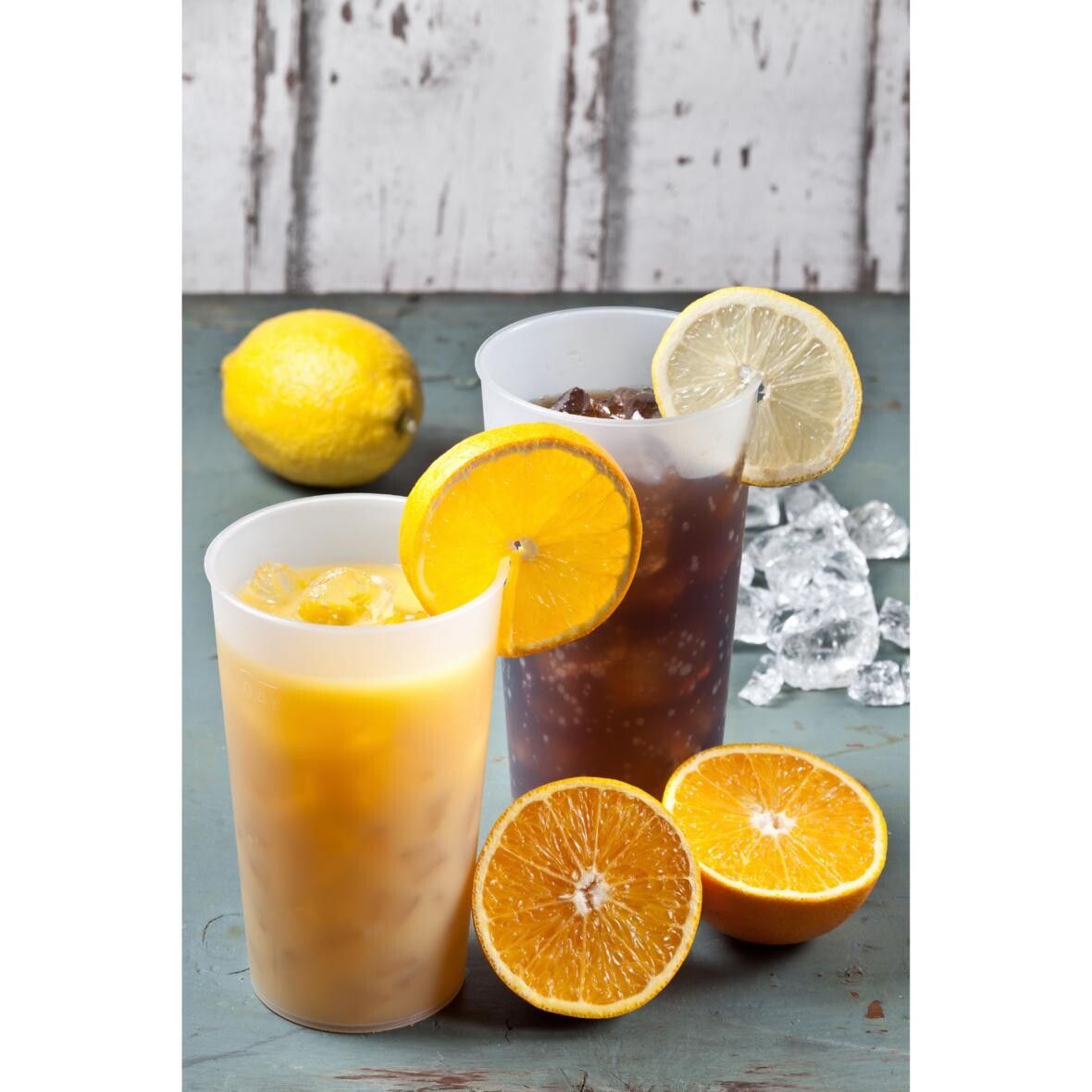 Trinkbecher Mehrweg 0,5 l - transparent-milchig-999
