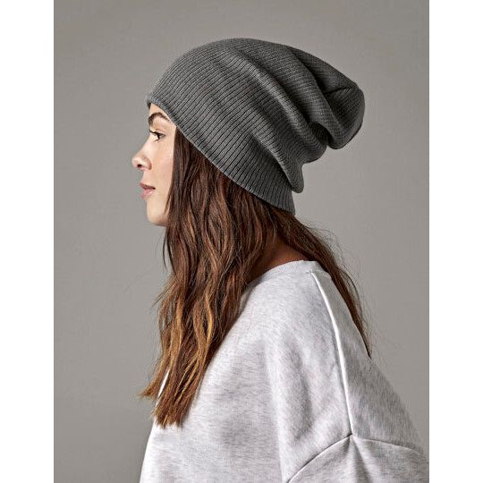 Slouch Beanie - smoke grey-683