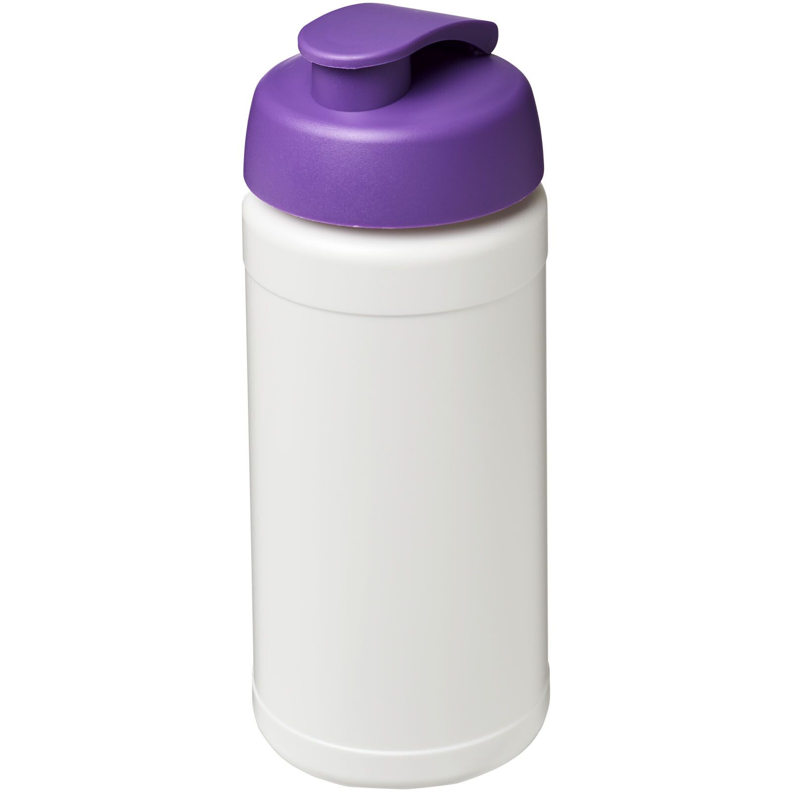 Baseline Plus 500 ml Sportflasche mit Klappdeckel - weiss -  lila-617