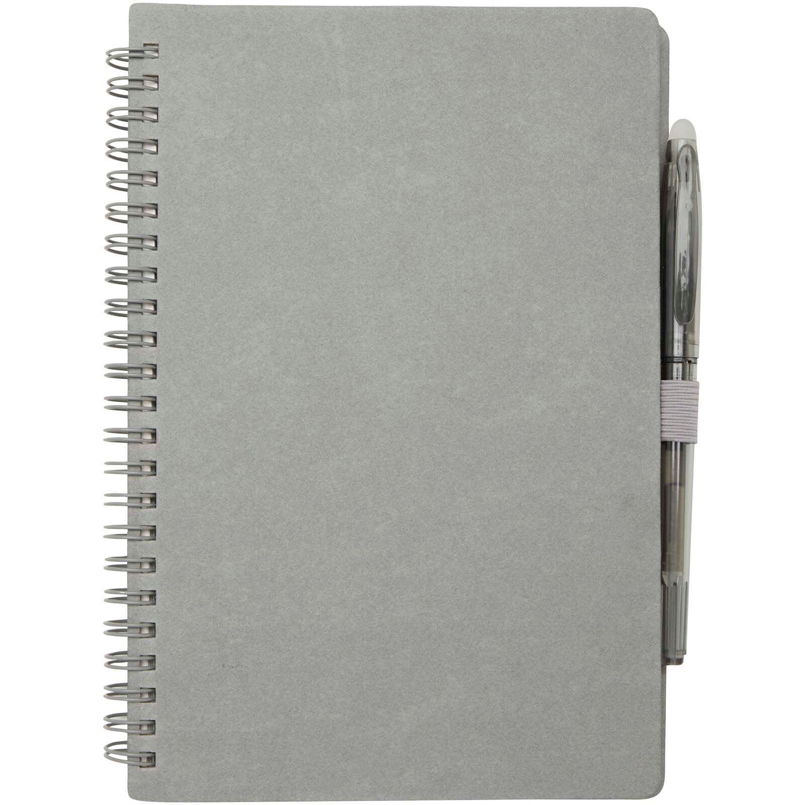 Slate A5 wiederverwendbares Hardcover Notizbuch und Stiftset (schwarze Mine) - grau-341