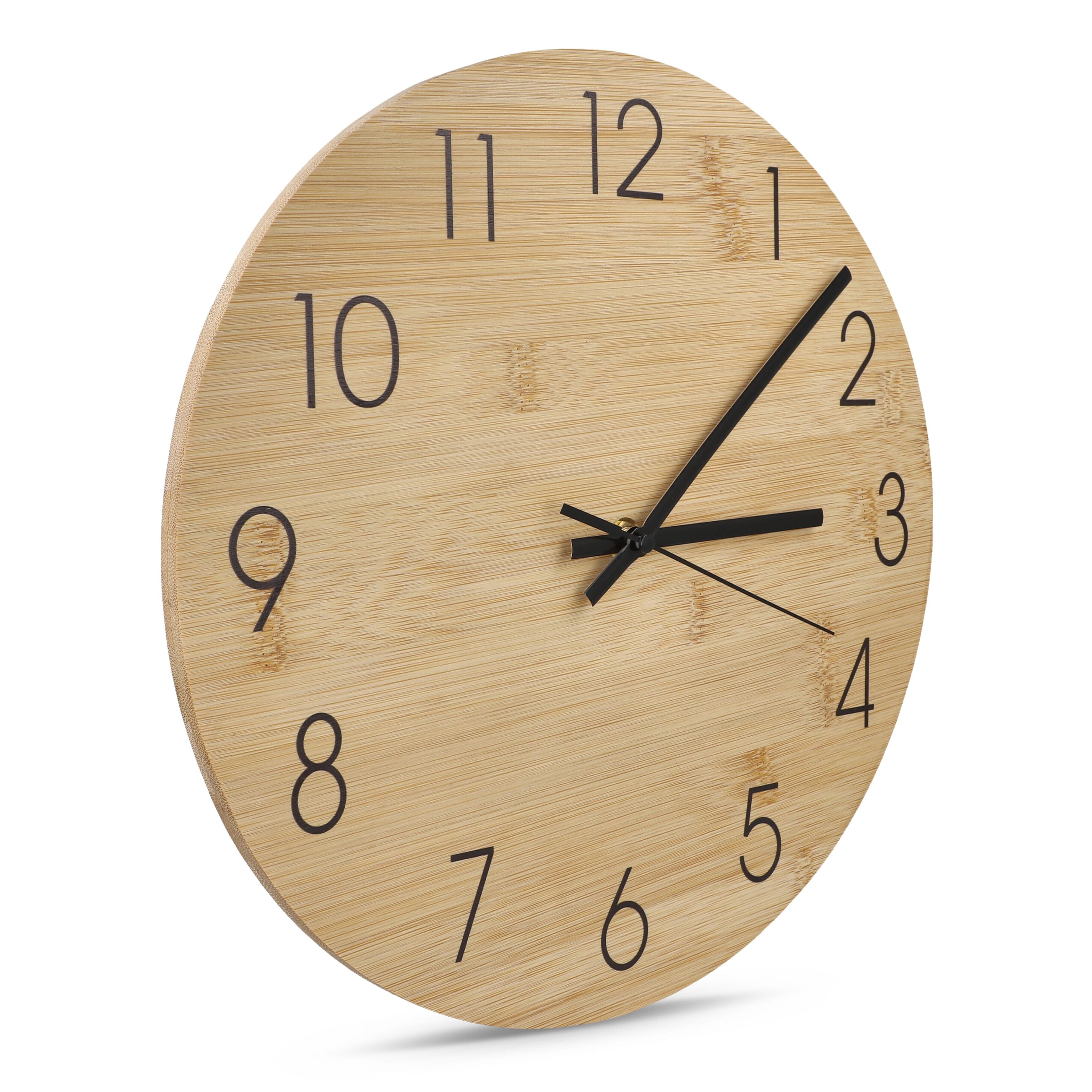 Wanduhr Bambus - natur-817