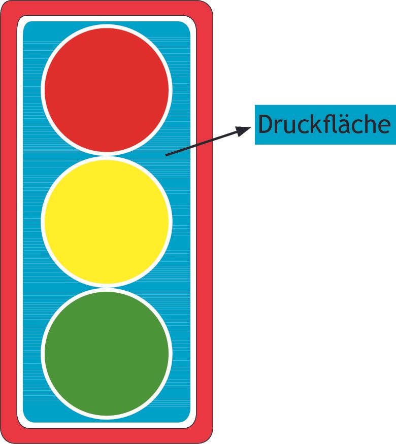 Veredelungsposition Vorderseite, neben den Reflektorpunkten