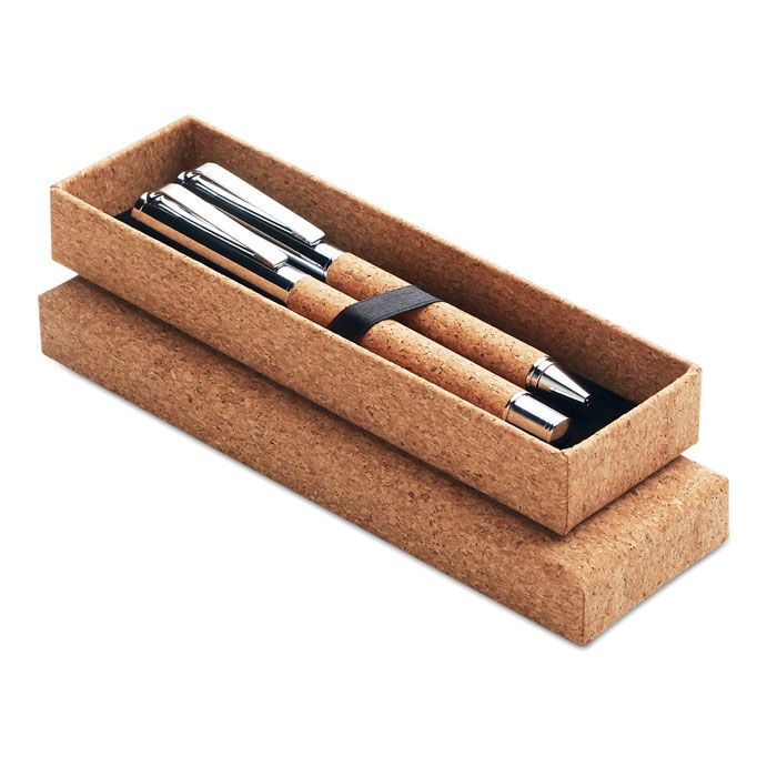 Schreibgeräte-Set Kork QUERCUS - holz-630