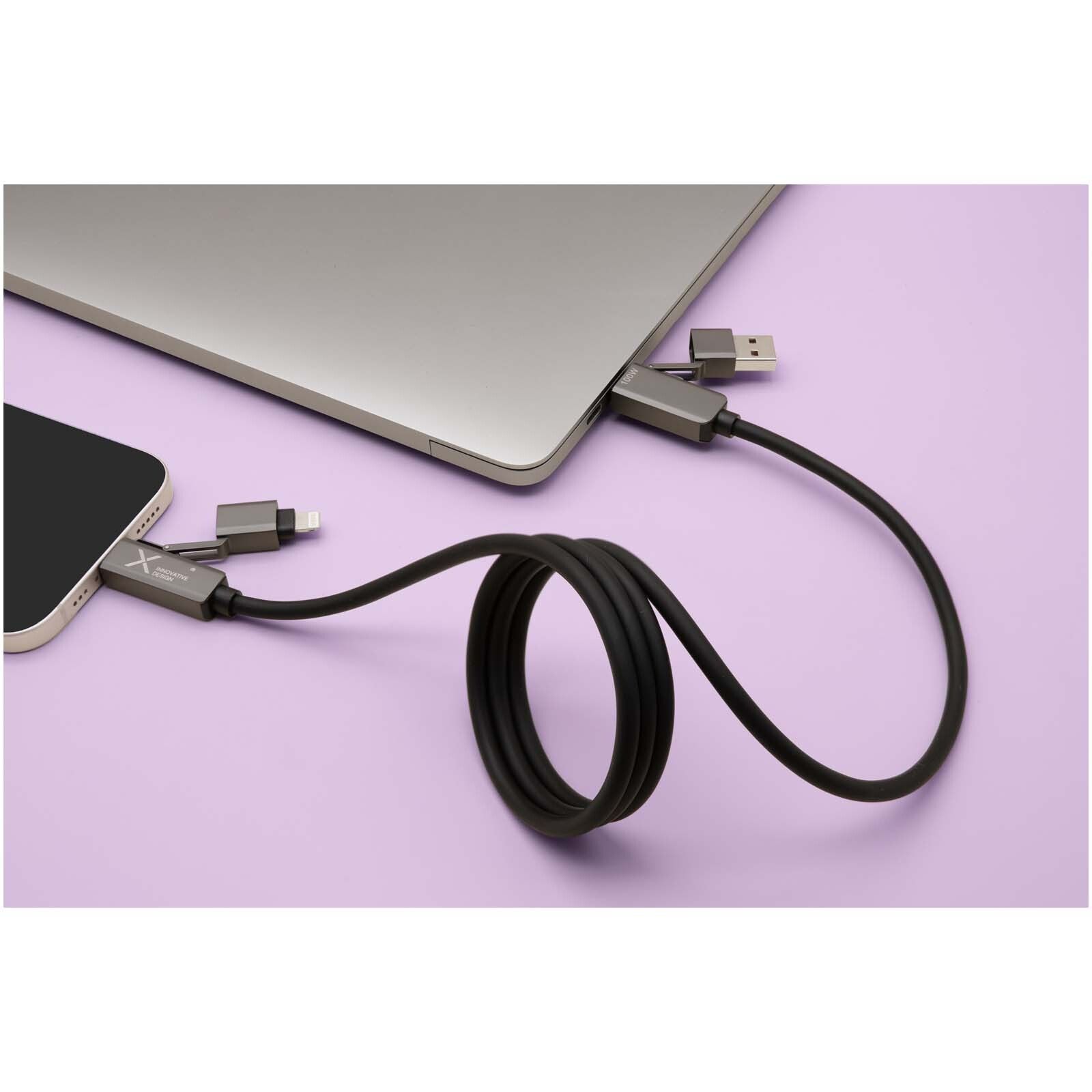 SCX.design C59 100 W magnetisches Silikon Ladekabel - schwarz-852