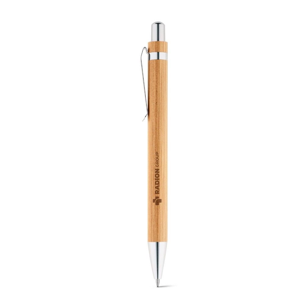 GREENY Schreibset mit Kugelschreiber und Minenbleistift aus Bambus - natur-933