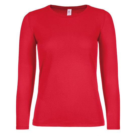 Women´s T-Shirt #E150 Long Sleeve für Damen - red - XL-641