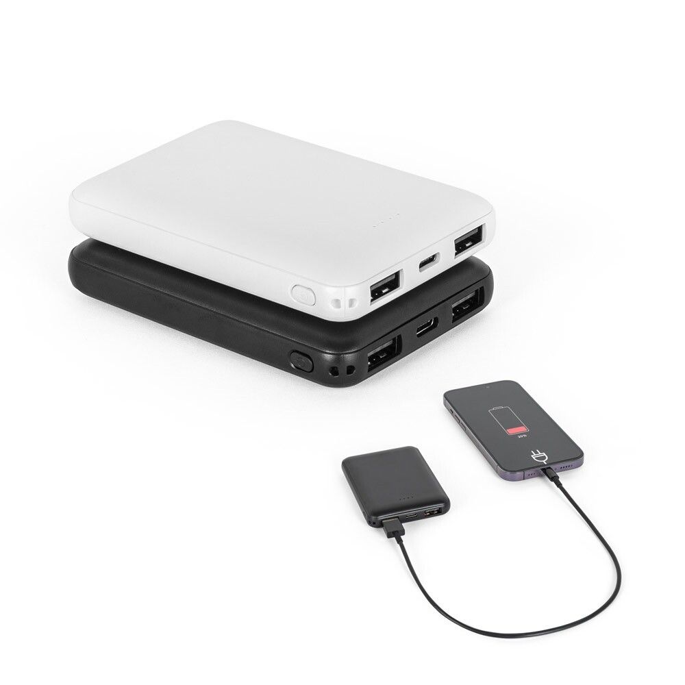 LEAKEY 5 Powerbank 5'000 mAh aus recyceltem ABS (100% rABS) - weiß-906