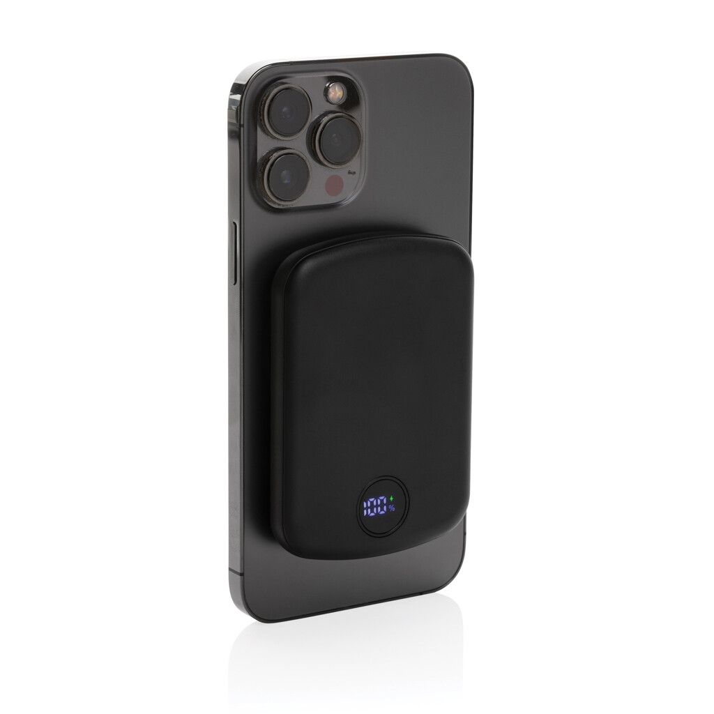 MagBoost 5.000mAh magnetische Powerbank aus RCS rec. Plastik - schwarz-754