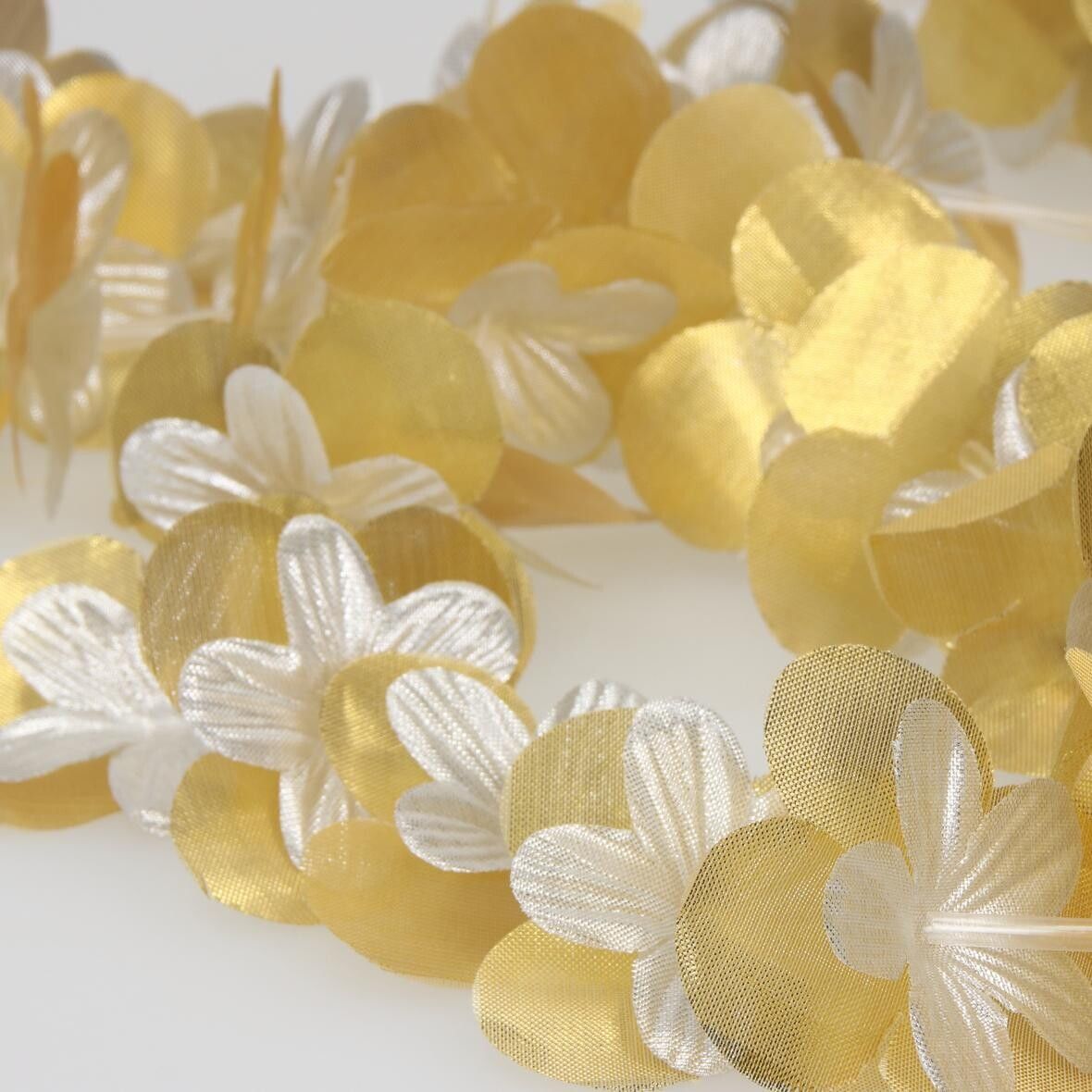 Blumenkette Flor - gold - silber-766