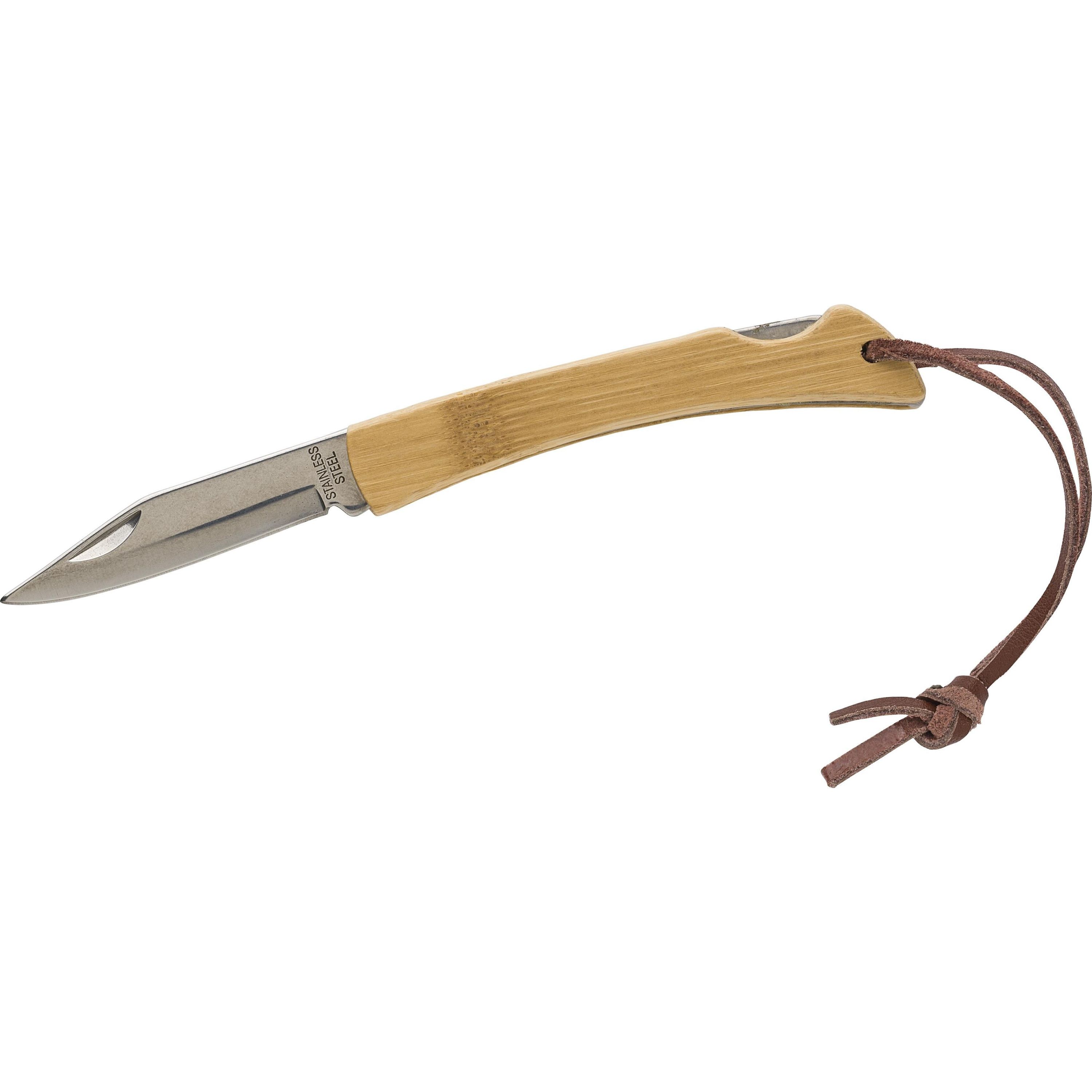 Klappbares Messer aus Edelstahl und Bambus Beckett - braun-606