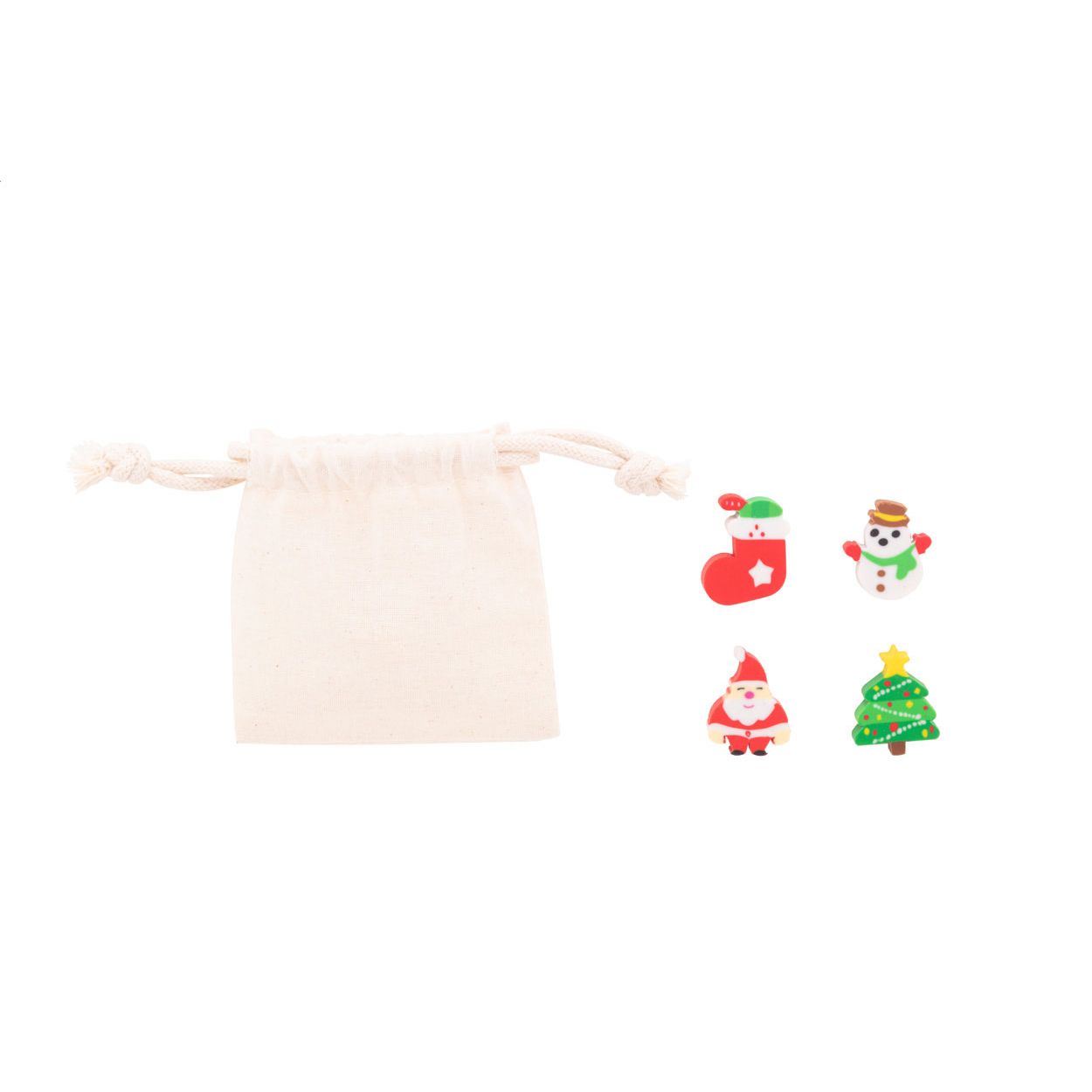 Sommaroy Weihnachts-Radierer-Set - mehrfarbig-700