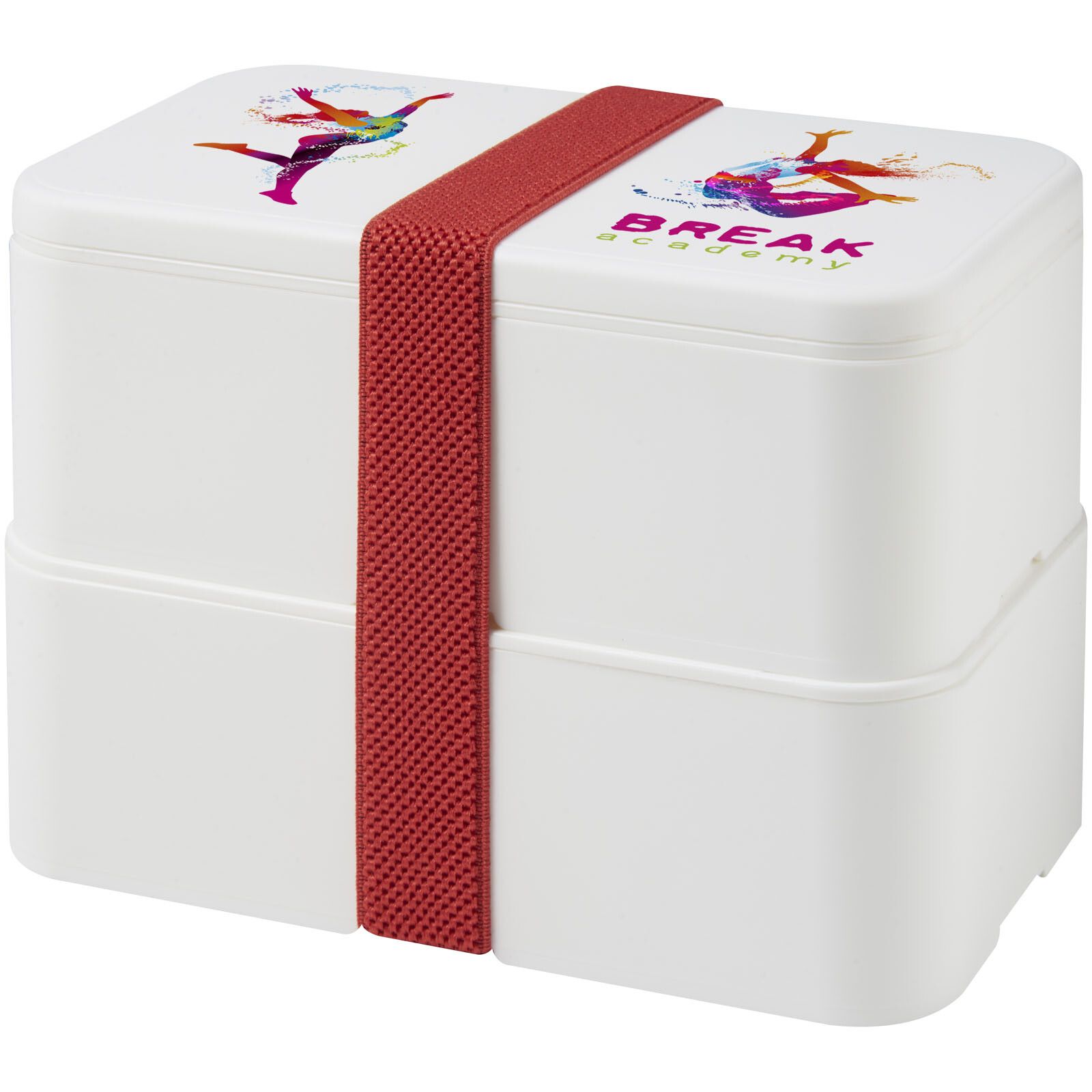 MIYO 700+700 ml Doppel-Lunchbox - weiss -  weiss -  rot-970