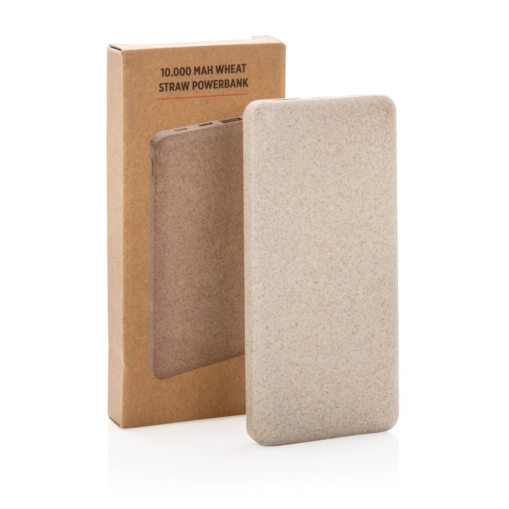 10.000 mAh Weizenstroh Powerbank - khaki-812