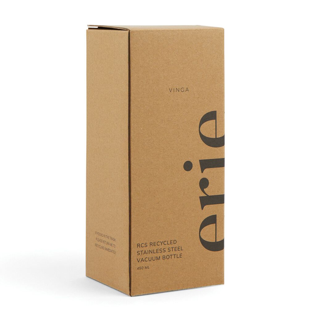 VINGA Erie 450ml Vakuumflasche aus RCS recyceltem Stahl - silber-442