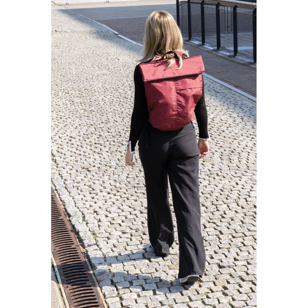 Dillon AWARE™ RPET faltbarer Lightweight-Rucksack - rot-797
