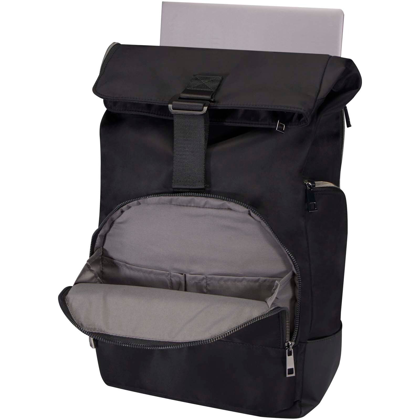 Rhine 15" Rolltop-Rucksack aus recyceltem GRS-Material 18 L - schwarz-154