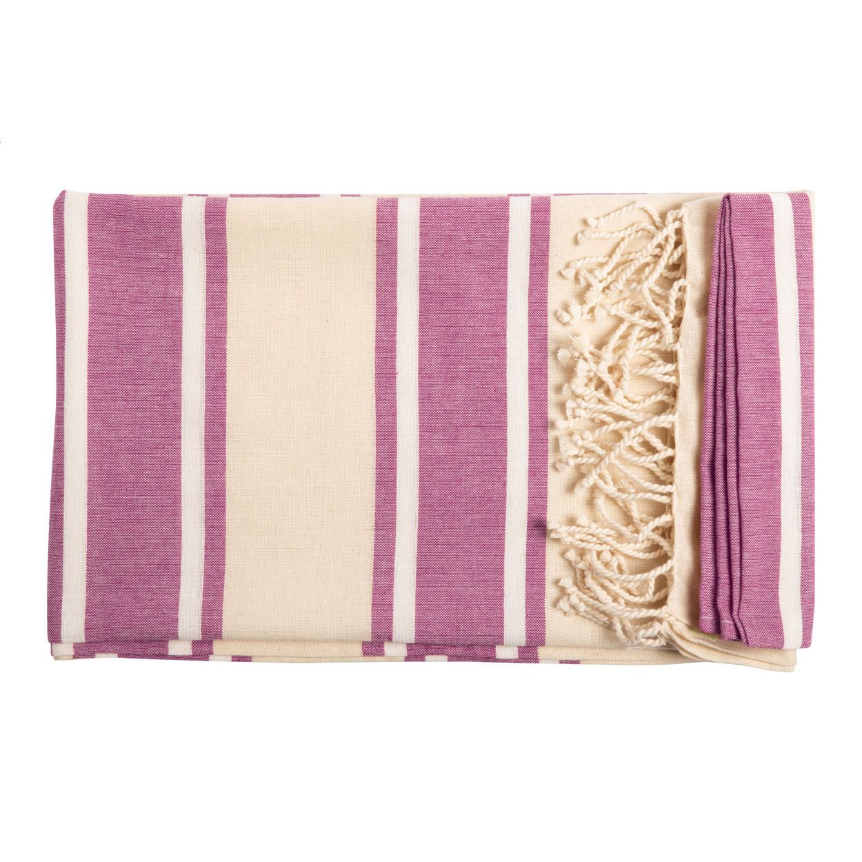 Strandtuch Yistal - pink - natur-23