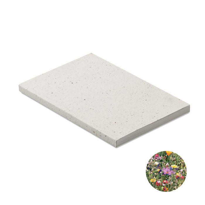 DIN A5 Notizbuch Samenpapier SEED BOOK - weiß-349