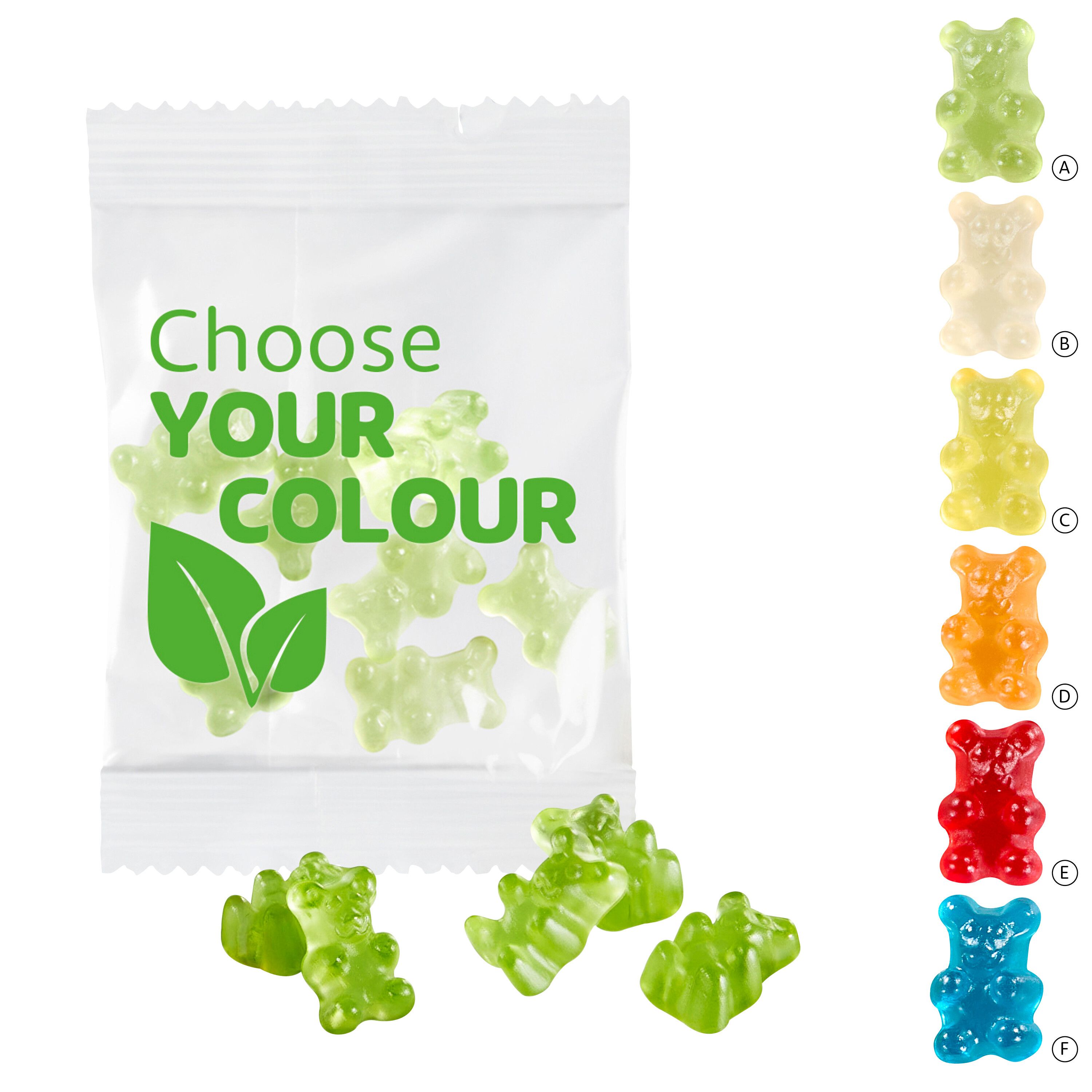 VEGANE 1-farbige Premium-Bärchen 10 g im konventionellen Tütchen-217