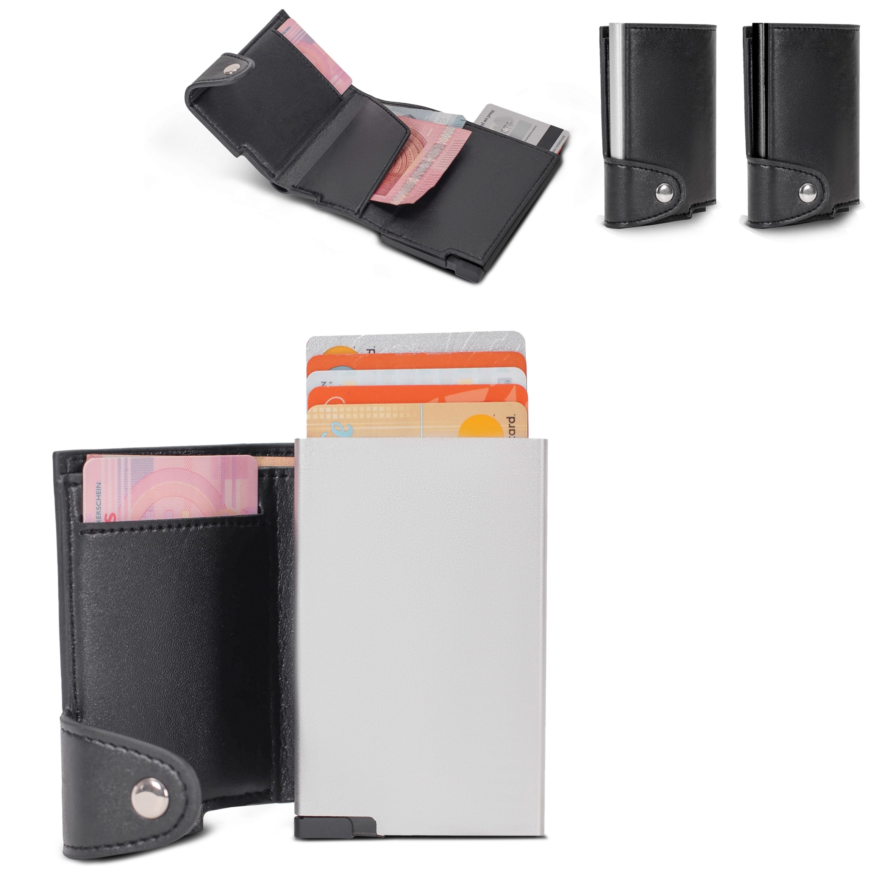 Kartenetui mit RFID-Schutz - schwarz  -  schwarz-884