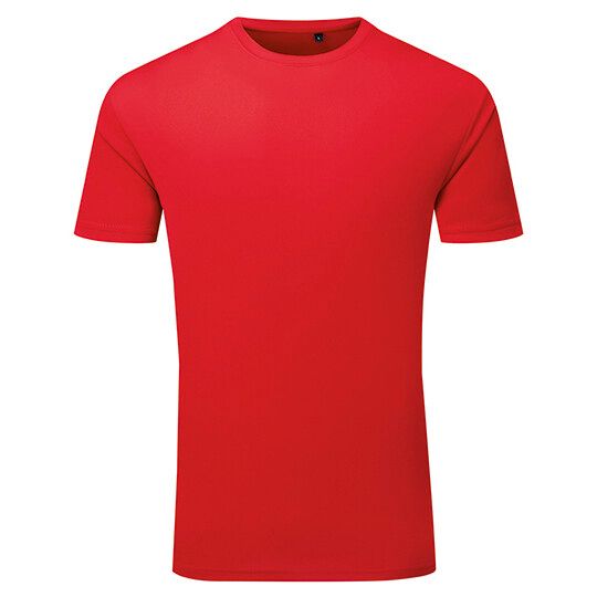TriDri® Ion-Charge recycled textured tee - fire red-204