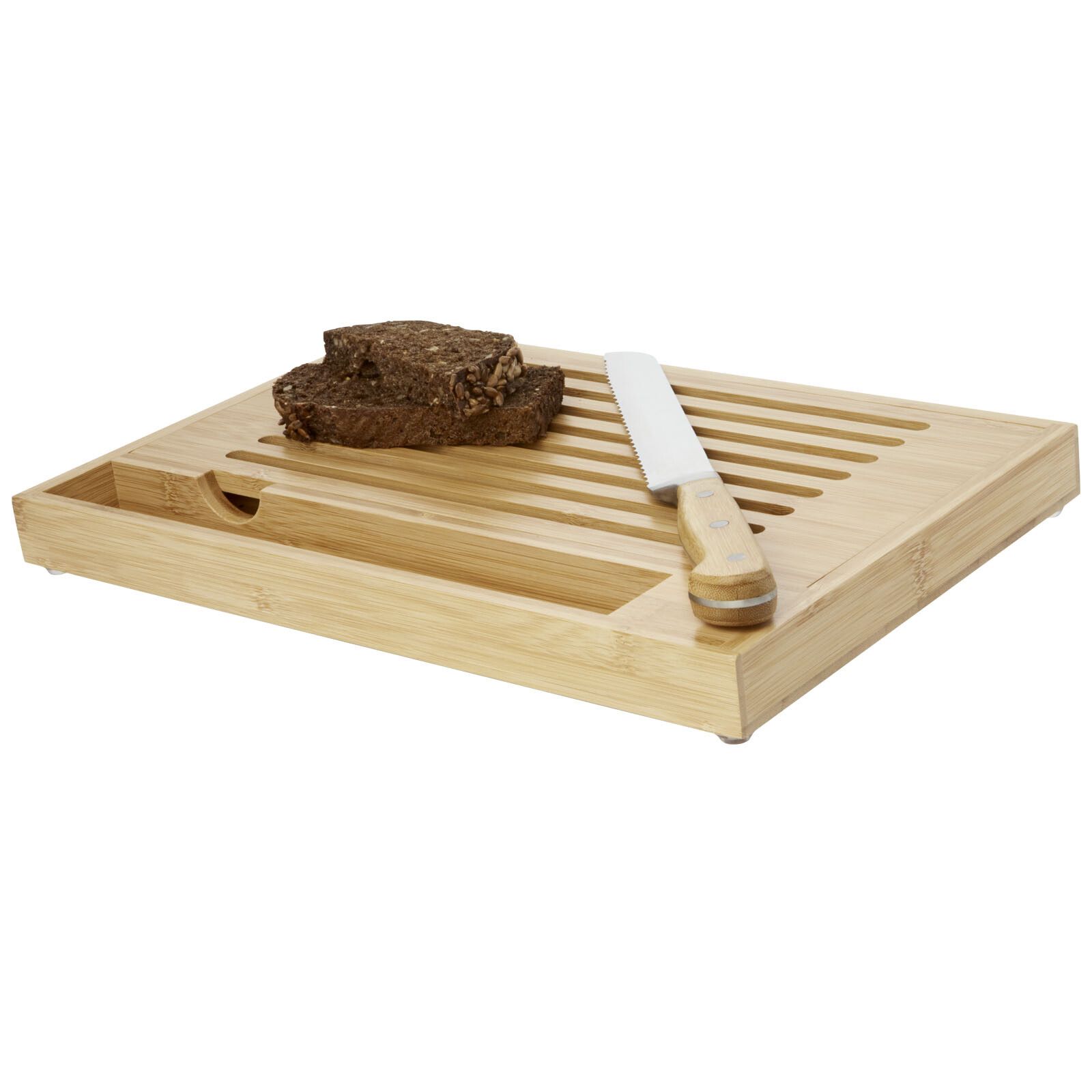 Pao Bambus-Schneidebrett mit Messer - natur -  silber-262