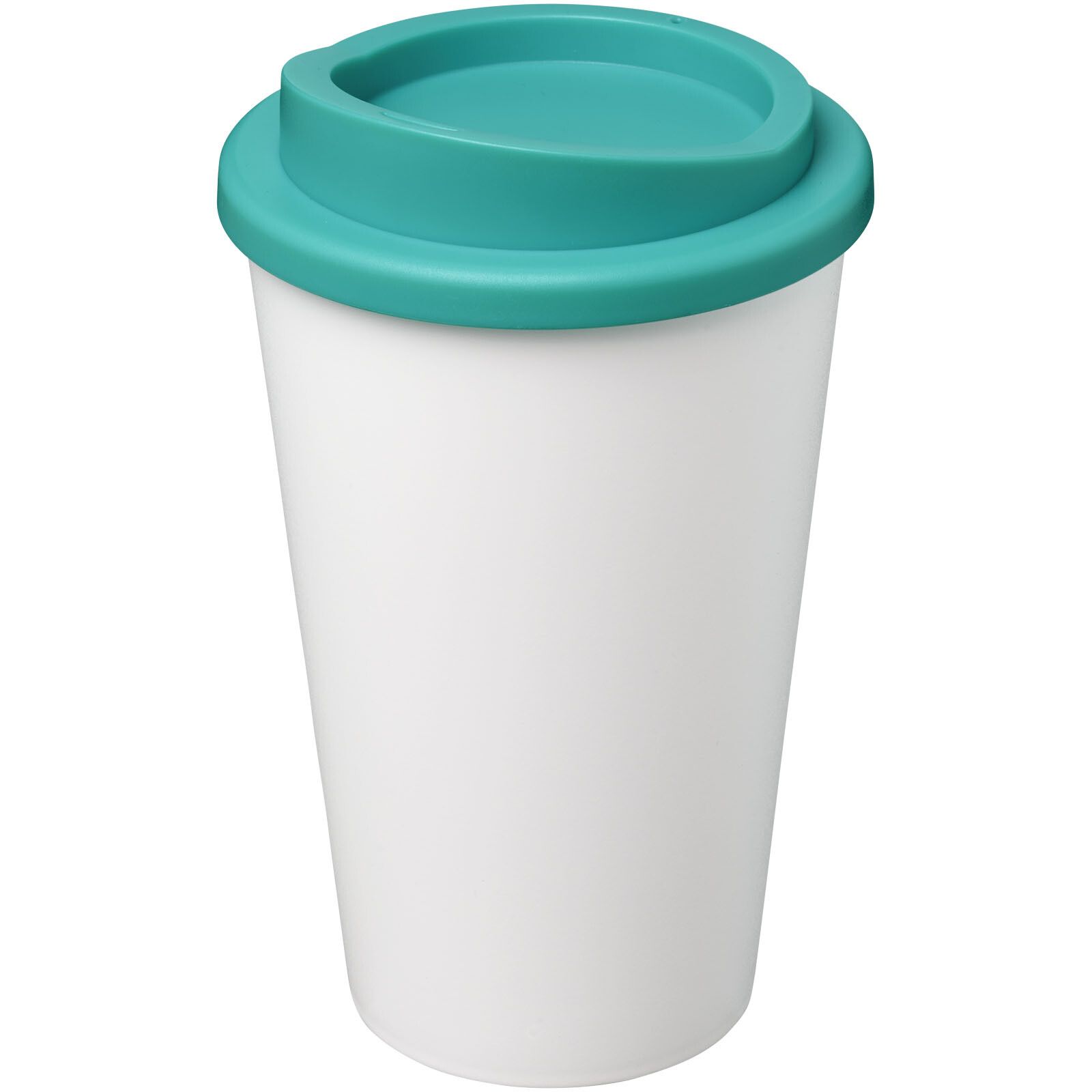 Americano 350 ml Isolierbecher - weiss -  aquablau-677