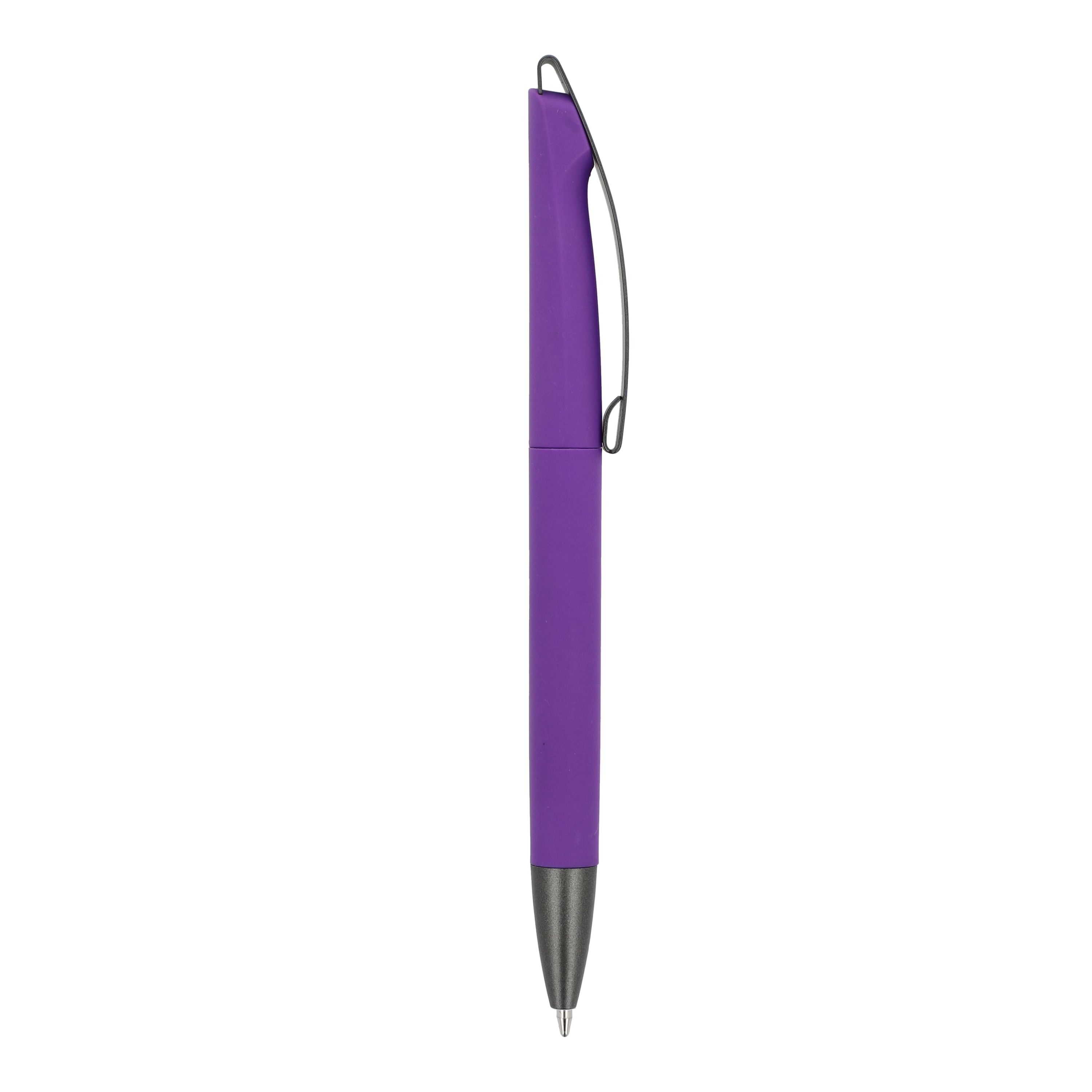Kugelschreiber Vegas Softtouch Metallclip - purple-624