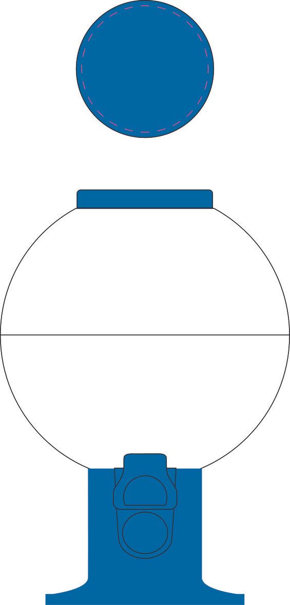 Veredelungsposition mittig auf Deckel