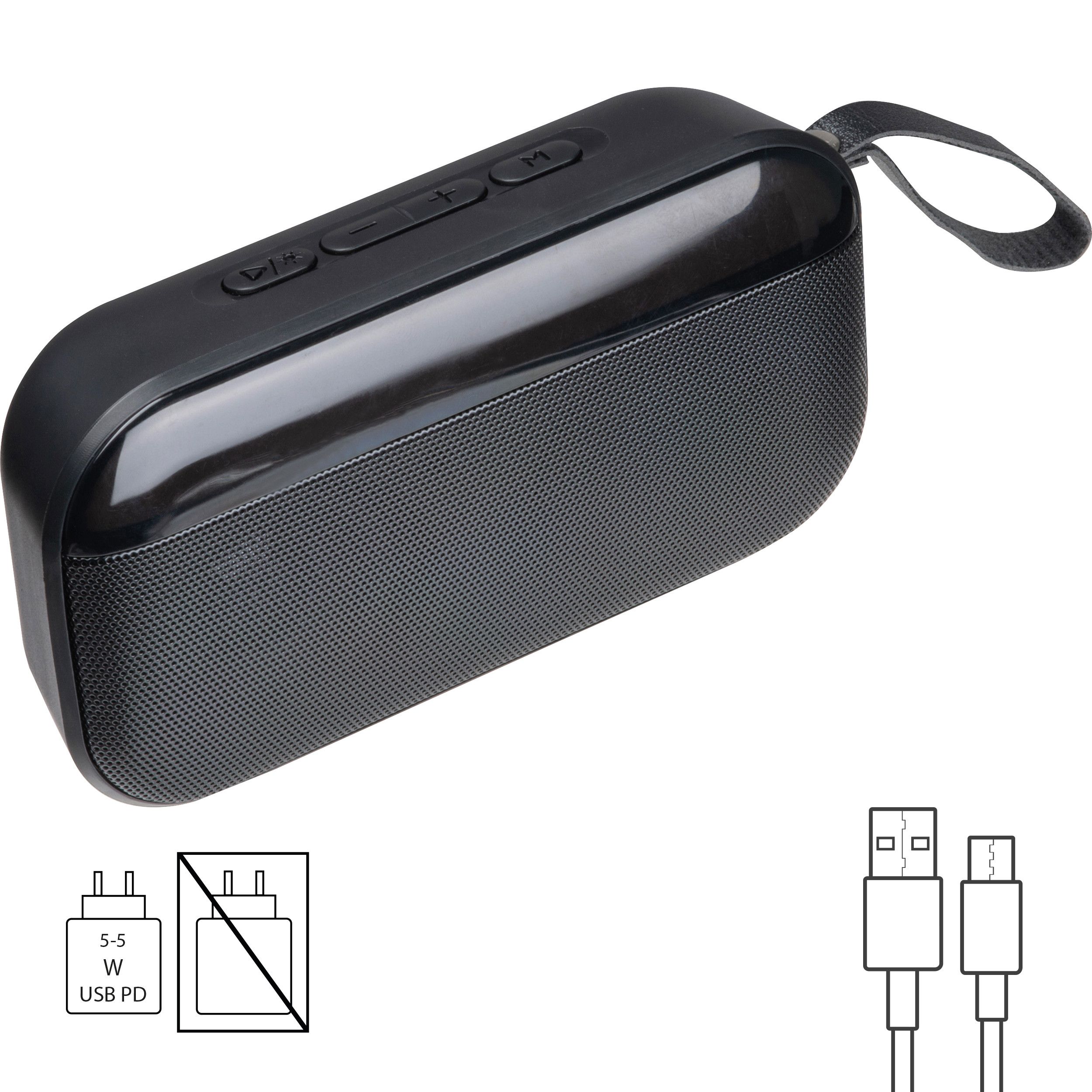 Lautsprecher mit LED Licht - schwarz-782