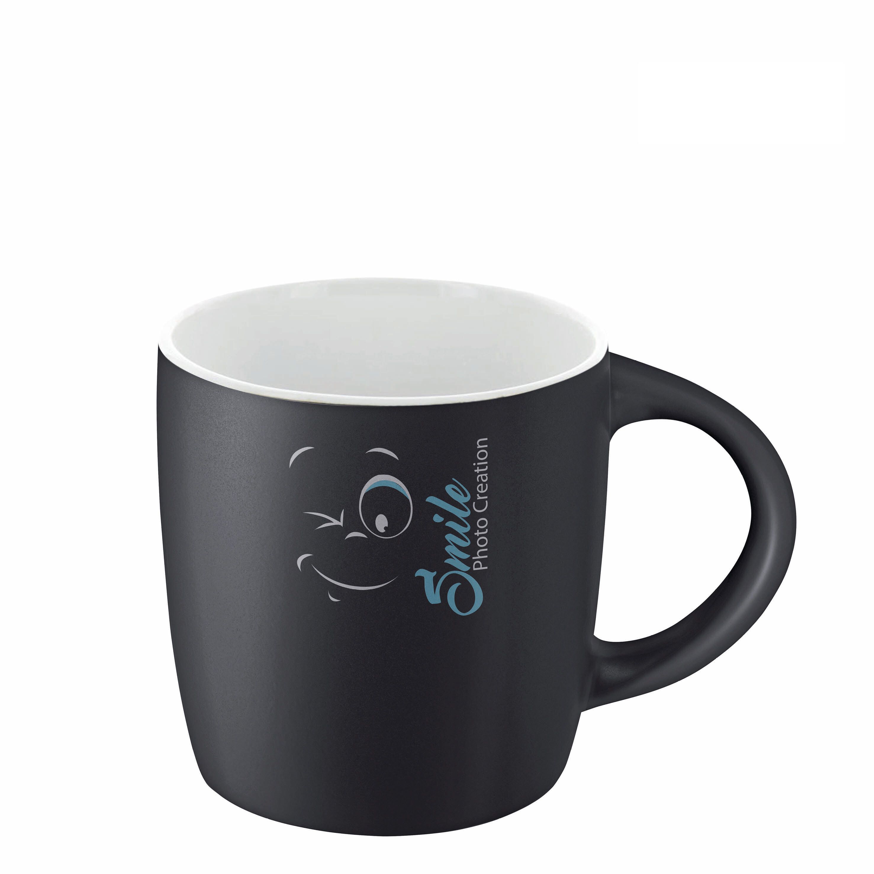 Ennia Black Inside Steinzeugtasse 250 ml - weiß-286