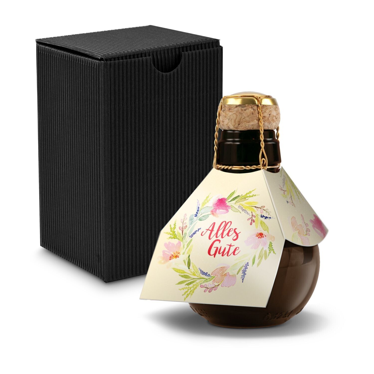Kleinste Sektflasche der Welt - Alles Gute 125ml - schwarz-693