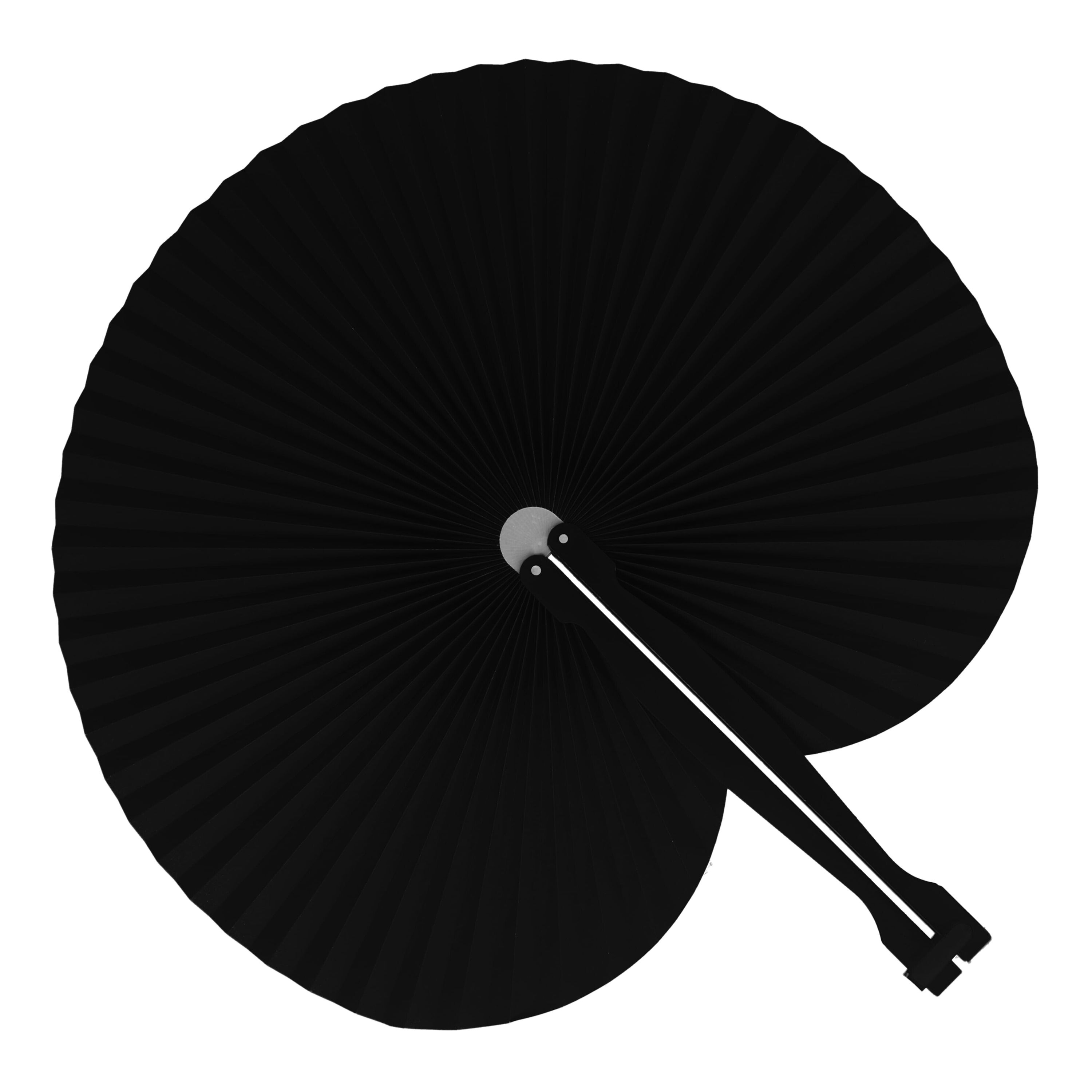 Mini faltbarer Handfächer - schwarz-822
