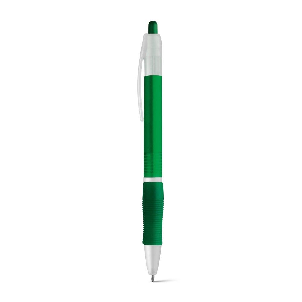 SLIM BK Kugelschreiber aus ABS mit Gummigriff - grün-625