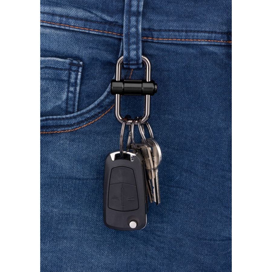 Troika Schlüsselanhänger 2-WAY KEY - gunmetal - schwarz-382