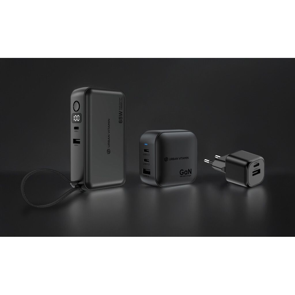 Urban Vitamin Monterey 20W-GAN-Ladegerät aus RCS rec. PC - schwarz-665