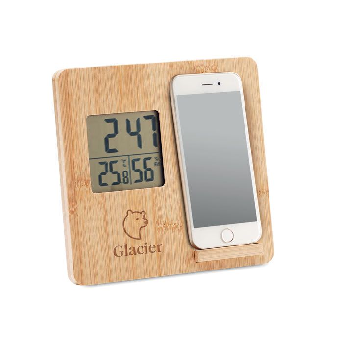 Tischuhr mit Ladestation FERREL - holz-963