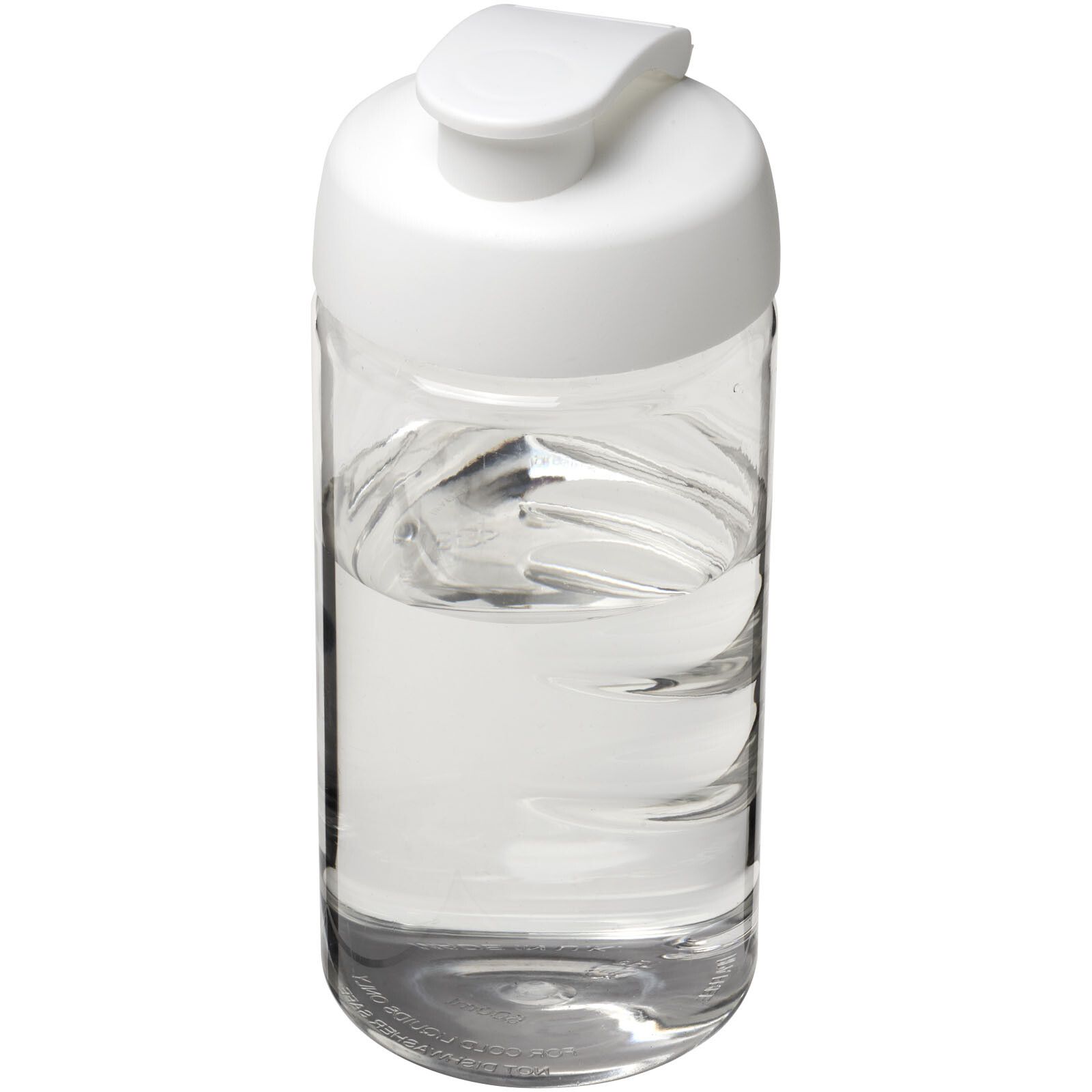 H2O Active Bop 500 ml Sportflasche mit Klappdeckel - transparent -  weiss-293