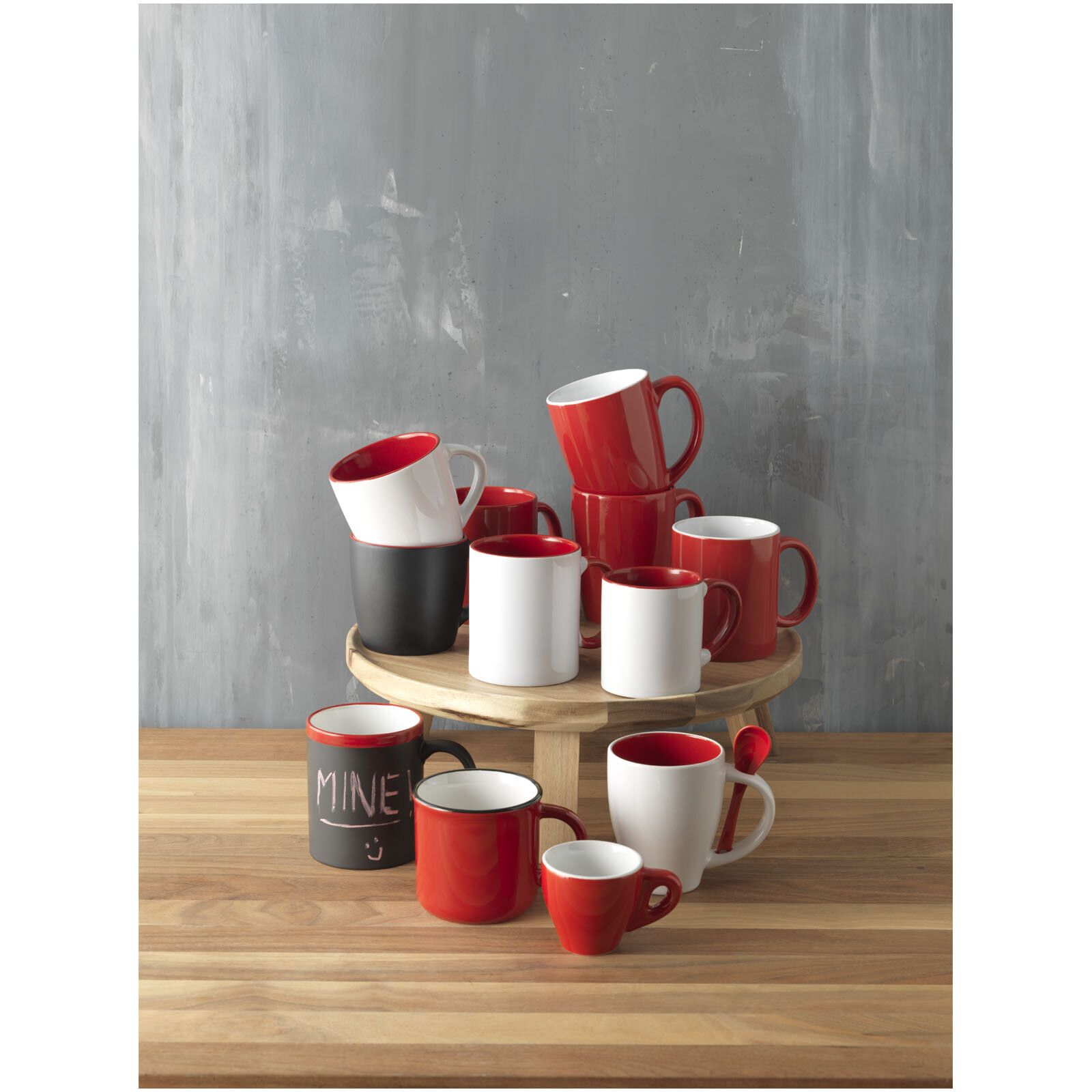 Aztec 340 ml Keramiktasse - weiss -  schwarz-226