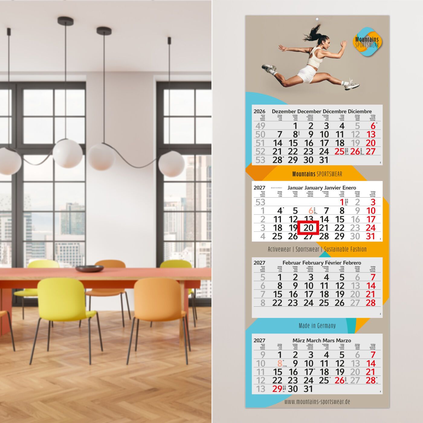 4-Monatskalender Mehrblock Profil 4-137