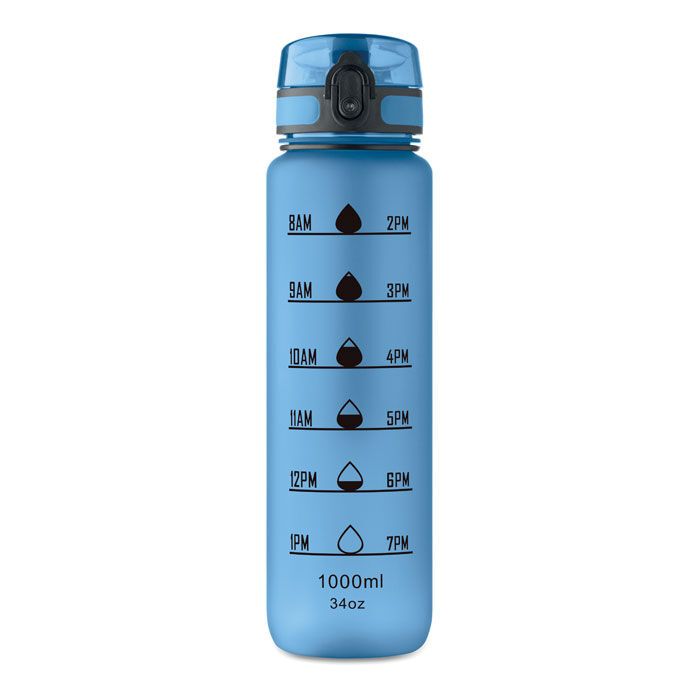 Sport-Trinkflasche RPET 1L ISFORDEN MARK - transparent hellblau-694