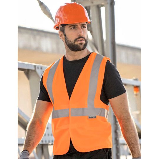 Hi-Vis Safety Vest With 3 Reflective Stripes Bremen - signal orange-298
